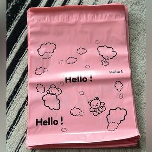 Pink Bear “Hello!” 100PCS *Poly Mailers 9.75x12 Inch